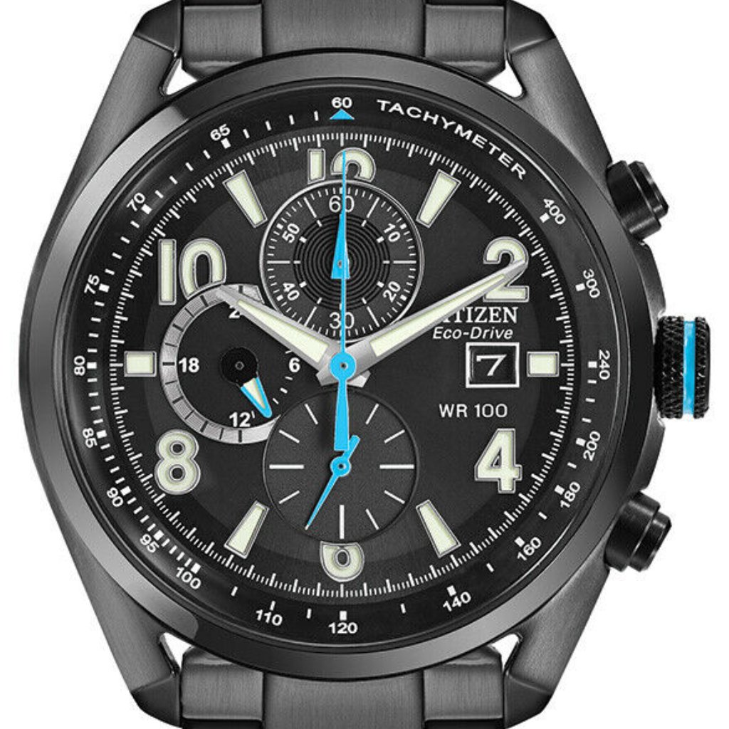 Citizen 45mm Black Eco Drive Watch W/ Box! Sale!
